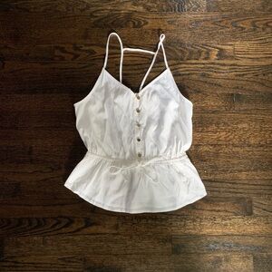 Express Button-Up Tie-Waist Cami Top